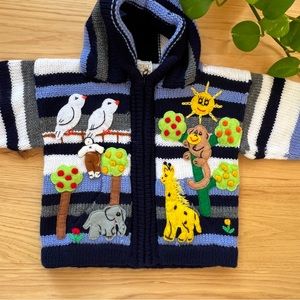 LA COTONNIERE SWEATER HOODIE JACKET SIZE 2 NEW